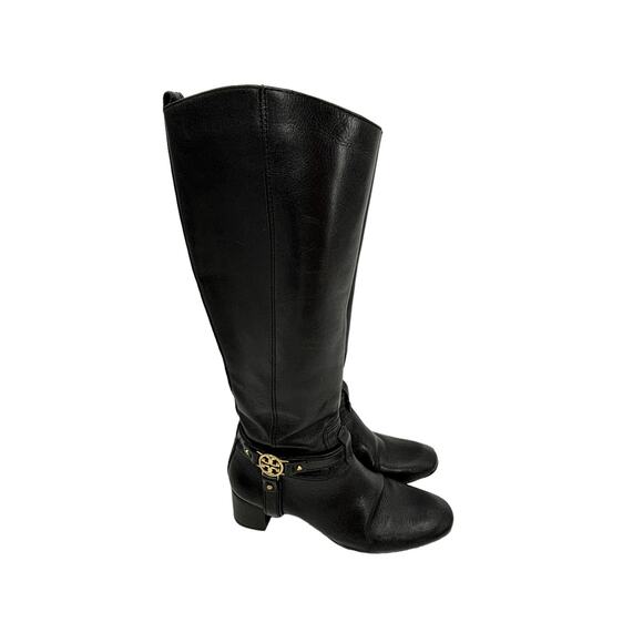Tory Burch Shoes - Tory Burch Boots Womens 9 Donovan Tall Equestrian Riding Black Leather
